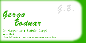 gergo bodnar business card