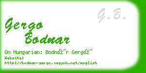 gergo bodnar business card